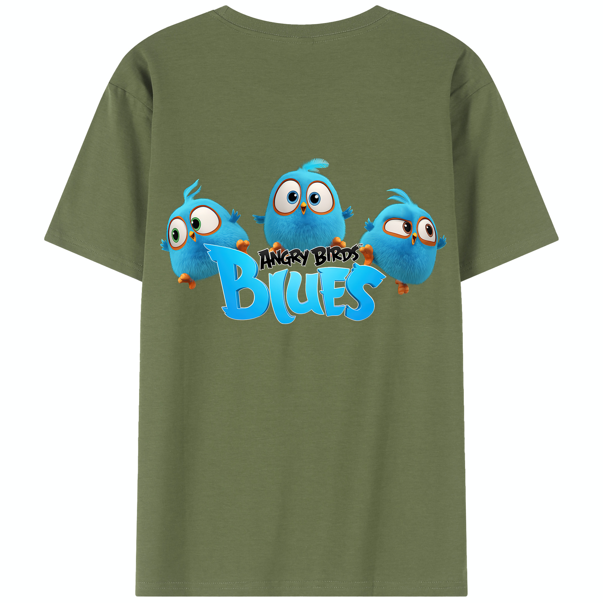 （画像用） Angry Birds アングリーバード 綿100％半袖Tシャツ（背面プリント）